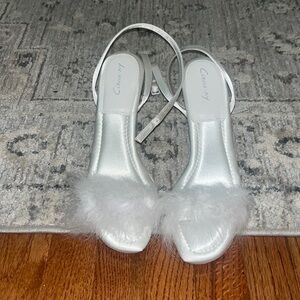 Circus NY bridal feather heel
